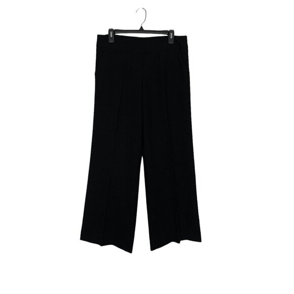 Liquid Black Wide Leg High Waist 100% Wool Trousers 10 - Picture 1 of 7